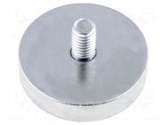 Magnet: permanent; neodymium; 350N; Ø: 32mm; H: 7mm; steel; steel ELESA+GANTER