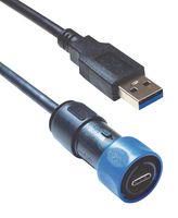 USB CABLE, 3.1 A-C PLUG, 3M, BLACK