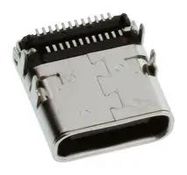 USB CONN, 3.1 TYPE C, RCPT, 24POS, SMT; USB Connector Type:USB Type C; USB Standard:USB 3.1; Gender:Receptacle; No. of Positions:24 Position; Connector Mounting:Surface Mount; Product Range:-; Contact Material:Copper Alloy; Contact Plating:Gold Plated Con