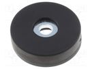 Magnet: permanent; neodymium; H: 6mm; 35N; Ø: 22mm; Mat: rubber ELESA+GANTER