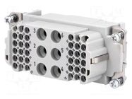 Connector: HDC; contact insert; female; 10A,40A; 160V,690V HARTING