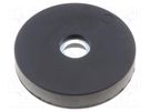 Magnet: permanent; neodymium; H: 6mm; 75N; Ø: 31mm; Mat: rubber ELESA+GANTER