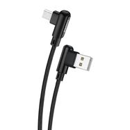 Foneng X70 Angled USB to Micro USB Cable, 3A, 1m (Black), Foneng