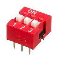 DIP SWITCH, 3POS, SPST-NO, SLIDE, TH