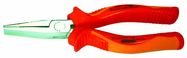 Flat nose pliers, 185 mm, long jaws, bicoloured VDE safety insulation