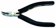 Snipe nose pliers, 120 mm, angular, dissipative black handguards