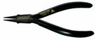 Round nose pliers, 120 mm, short jaws, burnished, dissipative black dip insulation