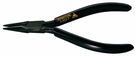 ESD Snipe nose pliers, 125 mm, short jaws, burnished, dissipative black dip insulation