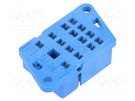 Socket; PIN: 14; 10A; 250VAC; on panel; for soldering; -40÷70°C FINDER