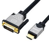 CABLE, DVI-D/HDMI A PLUG, 5M, BLACK