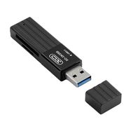 XO DK05B USB 3.0 memory card reader 2W1 (black), XO