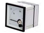 Voltmeter; on panel; 0÷100V; Class: 1.5; True RMS; 45÷65Hz; EQN Gossen Müller & Weigert