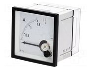 Ammeter; on panel; I AC: 0÷1.5A,3A; True RMS; Class: 1.5; 45÷65Hz Gossen Müller & Weigert