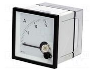 Ammeter; on panel; I DC: 0÷15A; Class: 1.5; DQN; 72x72x58.5mm Gossen Müller & Weigert