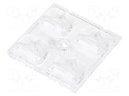 LED lens; square; transparent; H: 8.3mm; Body dim: 50x50mm LEDIL