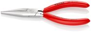 KNIPEX 30 13 140 Long Nose Pliers plastic coated chrome-plated 140 mm