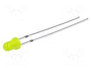 LED; yellow; 3mm; 10÷20(typ)-30mcd; 30°; Front: convex; 1.8÷2.4VDC OPTOSUPPLY