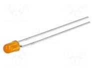 LED; 3mm; yellow; 2.2mcd; 60°; Front: convex; 1.5÷2.4VDC BROADCOM (AVAGO)