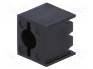 LED housing; 3mm; polyamide; angular; 3 PIN; black; UL94V-2; W: 7mm FIX&FASTEN