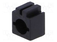 LED housing; 3mm; polyamide; angular; 3 PIN; black; UL94V-2; W: 7mm FIX&FASTEN