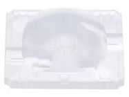 LED lens; square; silicone; transparent; H: 11.5mm LEDIL