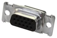 HD D-SUB HOUSING, RCPT, 44POS, SS