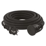 Extension Cord 10 m / 1 socket / black / rubber-neoprene / 230 V / 2.5 mm2, EMOS
