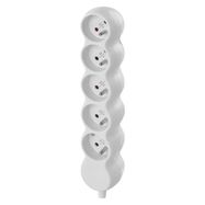 Power Strip without cable 5 sockets, white, EMOS