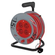 PVC Extension Cord Reel – 4 sockets, 15m, 1mm2, EMOS