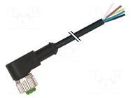 Cable: for sensors/automation; M12; PIN: 12; angled; 3m; plug; 30VDC MURRELEKTRONIK