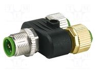 T adapter; M12 male,M12 female x2; A code-DeviceNet / CANopen MURR ELEKTRONIK