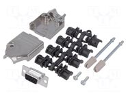 Connector: D-Sub; PIN: 9; plug; female; straight; soldering MH CONNECTORS