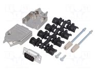 Connector: D-Sub; PIN: 9; plug; male; straight; soldering; for cable MH CONNECTORS