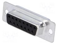 Connector: D-Sub; PIN: 15; plug; female; for cable; straight MH CONNECTORS