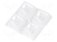 LED lens; square; transparent; 43÷57°; H: 8.5mm; Body dim: 50x50mm LEDIL