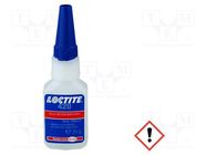 Cyanoacrylate adhesive; colourless; plastic container; 5÷20s LOCTITE