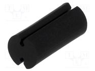 Spacer sleeve; LED; Øout: 5mm; ØLED: 5mm; L: 11mm; black; UL94V-2 FIX&FASTEN