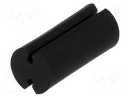 Spacer sleeve; LED; Øout: 5mm; ØLED: 5mm; L: 11mm; black; UL94V-2 FIX&FASTEN
