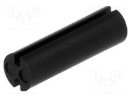 Spacer sleeve; LED; Øout: 5mm; ØLED: 5mm; L: 16.4mm; black; UL94V-2 FIX&FASTEN