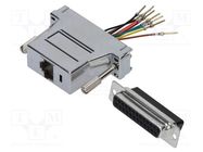 Transition: adapter; D-Sub 25pin female,RJ45 socket 