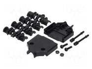 Enclosure for connectors: D-Sub; straight; unshielded; UNC 4-40 MH CONNECTORS
