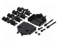 Enclosure for connectors: D-Sub; straight; unshielded; UNC 4-40 MH CONNECTORS