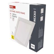 LED recessed luminaire NEXXO, square, white, 12.5W, neutral white, EMOS