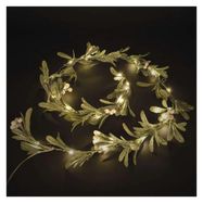 LED Christmas garland - mistletoe, 1.5 m, 3x AA, indoor, warm white, timer, EMOS