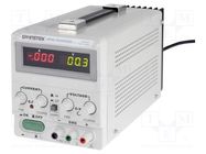 Power supply: laboratory; single-channel,linear; 0÷30VDC; 0÷3A GW INSTEK