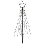 LED Christmas tree, metal, 180 cm, outdoor and indoor, cool white, timer, EMOS