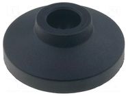 Foot; Base dia: 50mm; polyamide; H: 19mm; Mount.hole diam: 14mm ELESA+GANTER