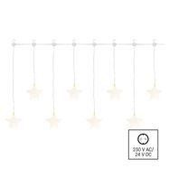 LED Christmas curtain – stars, 45x84 cm, outdoor and indoor, warm white, EMOS