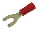 TERMINAL, FORK TONGUE, #10, RED, 18AWG