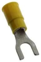TERMINAL, FORK TONGUE, #10, 10AWG, YEL